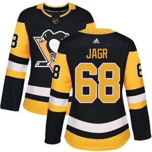 Damen Pittsburgh Penguins Trikot Jaromir Jagr 68 Schwarz Authentic